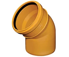 Lauko kanalizacijos alkūnė Wavin, Ø 110 mm, 22°