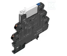Relės modulis TRP 24VDC 1CO, 1 CO, AgNi, 24 VDC, 6 A, „Push In” tipo, juodas, Weidmuller