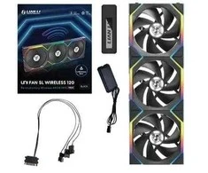 Ventiliatorius Lian Li LULI-091 UNI FAN SL, ARGB, PWM, 3x, 120mm, belaidis valdymas per 2.4GHz valdiklį, juodas