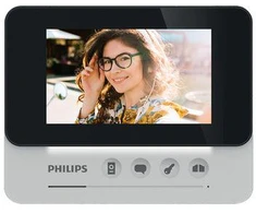 Orno „Philips WelcomeEye AddCompact“ monitorius, skirtas išplėsti „WelcomeEye Compact“ serijos rinkinius, 4,3 colio ekranas, vartų valdymas, domofonas