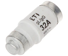 LYDŽIŲJŲ SAUGIKLIŲ ĮDĖKLAS ETI-D02/32A 32 A 400 V gL/gG E18 ETI