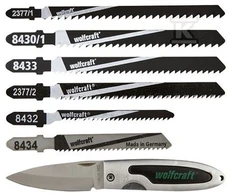 Wolfcraft 11 geležčių rinkinys Wolfcraft - T rankena, + sulankstomasis peilis