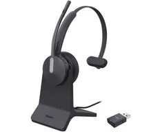 Yealink WH64 Hybrid Mono with Charging Stovas Ausinės Laisvų rankų įranga Bevielis Su lankeliu Biuras / skambučių centras Mikro USB Bluetooth Juoda