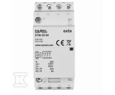 Zamel Modulinis montavimo kontaktorius 25A 4R 230V AC tipas: STM-25-04 EXT10000294