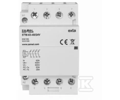 Zamel Modulinis montavimo kontaktorius 63A 4xZ 244V AC/DC tipas: STM-63-40/24V EXT10000300