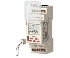 Zamel 2 kanalų laikmatis per savaitę 24- 250V AC 30- 300V Nuolatinės srovės su išorcine atmintine ZCM- 12P / U