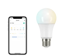 Piri Pritemdoma, spalvą keičianti LED lemputė | iOS ir Android programėlė