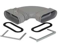Zehnder ComfoTube Līkums flat 51, 90*, horizontāls