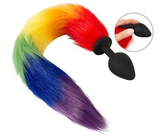 RAINBOW Pūkuota uodegos vaivorykštė