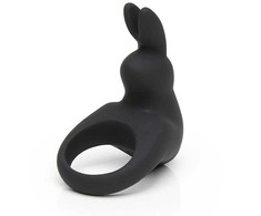 happyrabbit Happy Rabbit - Įkraunamas Vibrating Rabbit Gaidžio žiedas Juodas