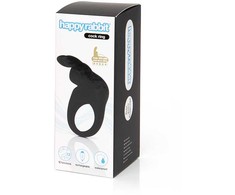happyrabbit Happy Rabbit - Įkraunamas Vibrating Rabbit Gaidžio žiedas Juodas