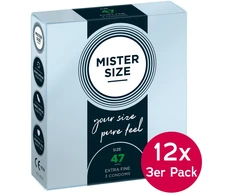 Mister dydis 47 mm, 12 vnt. pakuotėje po 3 vnt.
