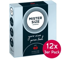 Mister dydis 60 mm, 12 vnt. pakuotėje po 3 vnt.