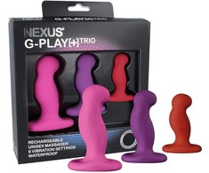 Nexus - G-Play Trio Plus Unisex Vibrator Pack S/M/L Rožinė Raudona Violetinė