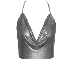 Viršutinė metalinė sidabrinė