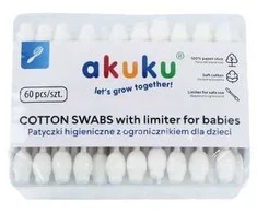 Akuku saugūs krapštukai ausims 60 vnt., A0710