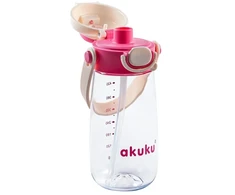 Akuku vaikiška gertuvė su šiaudeliu 480 ml. Rožinė, A0725