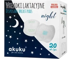 AKUKU vienkartiniai įklotai į liemenėlę NIGHT, 20 vnt., A0444