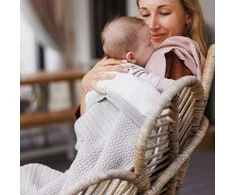 Purepower Babyono pledas medvilninis su flisu eglutė pilkas 1658
