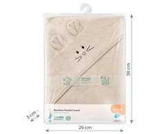 Monroe BabyOno rankšluostis su gobtuvu bambukinis 100x100 rudas 1553/05 1553/05