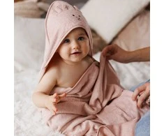 Baby Ono BabyOno rankšluostis su gobtuvu bambukinis 100x100 rožinis 1553/04