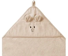 Monroe BabyOno rankšluostis su gobtuvu bambukinis 100x100 tamsiai kreminis 1553/06