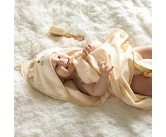 Monroe BabyOno rankšluostis su gobtuvu bambukinis 100x100 kreminis 1553/07
