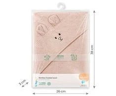 Monroe BabyOno rankšluostis su gobtuvu bambukinis 100x100 rožinis 1553/04