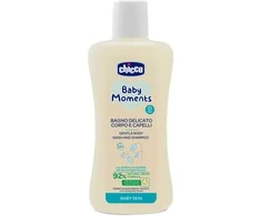 CHICCO Prausiklis ir šampūnas BABY MOMENTS, 200 ml
