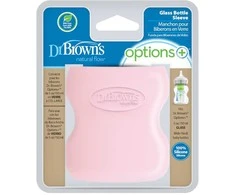 DR. BROWN'S silikoninė rankovė stikliniam 150 ml plataus kaklelio buteliukui, rožinė