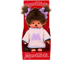 MONCHHICHI Pliušinė beždžionėlė su megztuku, 20 cm