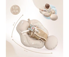 Hipo SIPO pripučiamas plaukimo ratas kūdikiams vaikams 6-36 m 11–18kg kreminis SWM102TR SWM102TR