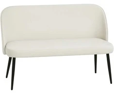 2 vietų sofa, moderni minkšta sofa su metaliniu ir mediniu rėmu, aksominis užvalkalas, smėlio spalvos