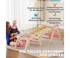 8-in-1 vidaus laipynė vaikams, princesės dizainas, čiuožykla, rampa, arka, medinė