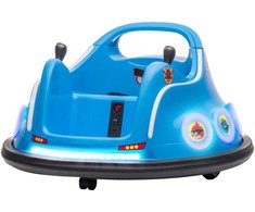 AIYAPLAY 12V vaikiškas bamperis su 2,4 G nuotolinio valdymo pulteliu, elektrinis bamperis su muzika ir šviesomis, 1,5-3 km/val., vaikiškas elektrinis automobilis, besisukantis 360° kampu, skirtas 3-5 metų vaikams, mėlynos spalvos