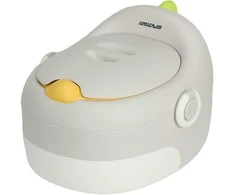 AIYAPLAY 3-in-1 vaikiškas puodas, nuimamas vaikiškas puodas, puodas su rankenėlėmis, skirtas vaikams nuo 6 iki 72 mėnesių, pakraunamas iki 50 kg, plastikinis, odos imitacija, pilkas