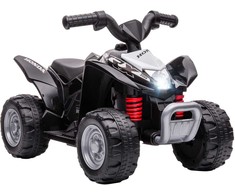 Aiyaplay Eektrinis keturratis miniquad vaikams nuo 18 mėnesių, vaikiškas elektrinis keturratis su šviesos diodais ir garso signalu, metalinis, juodas