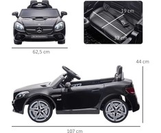 AIYAPLAY elektrinis automobilis vaikams nuo 3 metų, vaikiška transporto priemonė su nuotolinio valdymo pulteliu, LED žibintais, saugos diržais, garso signalu, muzika, juodos spalvos
