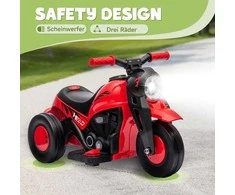 AIYAPLAY Elektrinis motociklas vaikams, 6V vaikiškas motociklas su muzika, burbuliukais, 2,5-3 km/h, vaikams nuo 2-5 metų