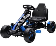 AIYAPLAY Gokart su pedalais, vaikiškas pedalamas automobilis su stabžiais, neslystančiais ratais, metaliniu rėmu, skirtas 3-6 metų vaikams, mėlynas