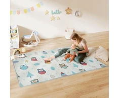 AIYAPLAY kūdikių žaidimų kilimėlis, gyvūnų raštas, putplastis, 1,5 cm storio paminkštinimas, neslidus