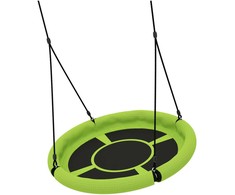 AIYAPLAY lizdinės sūpynės Ø98 cm reguliuojamos vaikiškos sūpynės iki 100 kg, lėkštinės sūpynės sodo sūpynės 3-8 metų vaikams, lauko, žalios spalvos