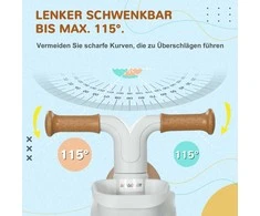 AIYAPLAY vaikiškas balansinis dviratukas balansinis dviratukas nuo 1 metų kūdikio balansinis dviratukas su TPU ratukais be varžtų dovanos berniukams / mergaitėms mažylių žaislas žalias + baltas 56 x 27 x 39 cm