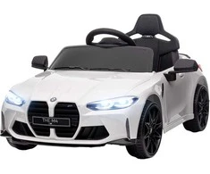 AIYAPLAY vaikiškas elektrinis automobilis, vaikiškas automobilis su 2.4G nuotolinio valdymo pulteliu, pakaba, elektrinis automobilis su MP3, USB, LED šviesa, 3-5 metų, baltos spalvos