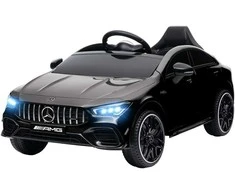 AIYAPLAY vaikiškas elektrinis automobilis 12V vaikiškas automobilis su nuotolinio valdymo pulteliu, muzikinis, elektrinis automobilis su šviesomis, USB/MP3 jungtis, atbulinės eigos funkcija, iki 5 km/h, skirtas 3-6 metų vaikams, juodas