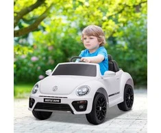 AIYAPLAY vaikiškas elektrinis automobilis 12V vaikiškas automobilis su 2.4G nuotolinio valdymo pulteliu, muzika, garso signalas, elektrinis automobilis su LED žibintais, USB/MP3 jungtis, 3-5 km/h, 3-5 metų vaikams, baltas