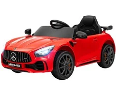 AIYAPLAY vaikiškas elektrinis automobilis 12 V vaikiškas automobilis su 2.4G nuotolinio valdymo pulteliu, USB, MP3, muzika, elektrinis automobilis su žibintais, švelniu paleidimu, atbulinės eigos funkcija, 3-5 km/h, skirtas 3-6 metų vaikams, raudonas