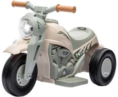 AIYAPLAY vaikiškas elektrinis motociklas, 6V vaikiškas motociklas su muzika, burbulais, vaikiška transporto priemonė su priekiniais žibintais, 2,5-3 km/val., 2-5 metų vaikams, maks. 30 kg, kreminės baltos spalvos