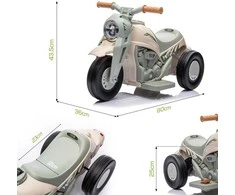 AIYAPLAY vaikiškas elektrinis motociklas, 6V vaikiškas motociklas su muzika, burbulais, vaikiška transporto priemonė su priekiniais žibintais, 2,5-3 km/val., 2-5 metų vaikams, maks. 30 kg, kreminės baltos spalvos