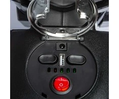 AIYAPLAY vaikiškas elektrinis motociklas, 12V vaikiškas motociklas su muzika, 6 km/val. vaikiška transporto priemonė su nuimamais mokomaisiais ratais, 12 colių plastikinėmis padangomis, skirtas 3-8 metų vaikams, ne daugiau kaip 30 kg, geltonos spalvos